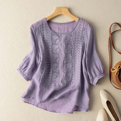 Aurora | Embroidered Vintage Blouse