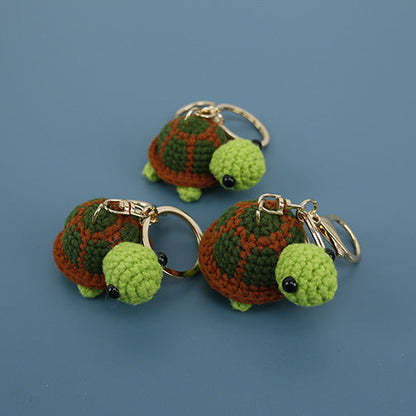 Creative Knitted Turtle Pendant Keychain