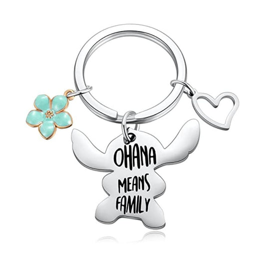 Stitch Keyring & Necklace - OHANA Means Family