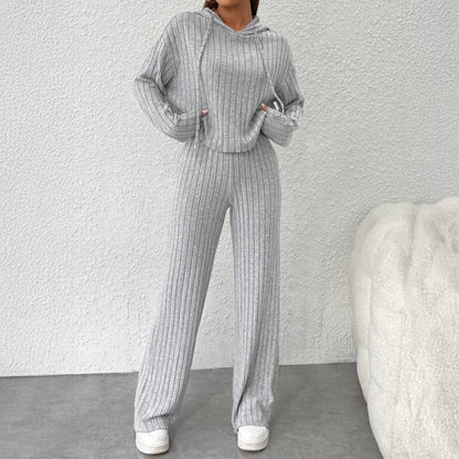 Striped Oversized Hooded Sweatshirt