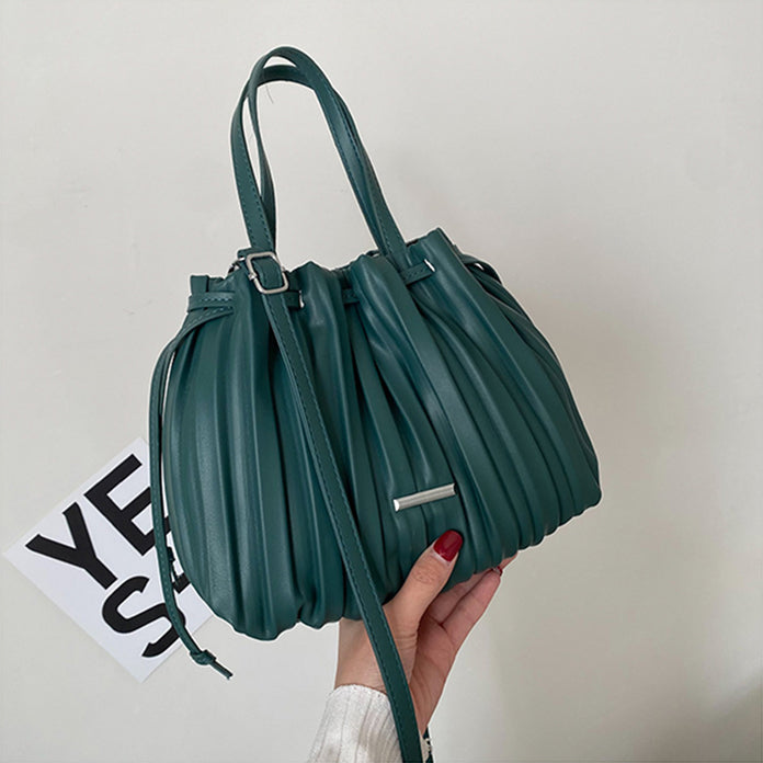 Casual Vintage Folded Wrinkled Sky Handbag