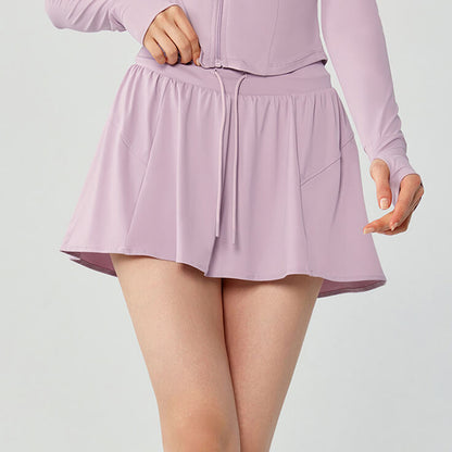 [Skirts] UV-Resistant Stretch Yoga Skirts Fake Layered Workout Anti-Slip Activewear