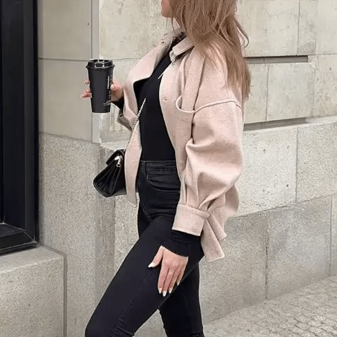 Classic Knit Blouse Autumn Winter Fresh Relaxed Fit Shirt Jacket
