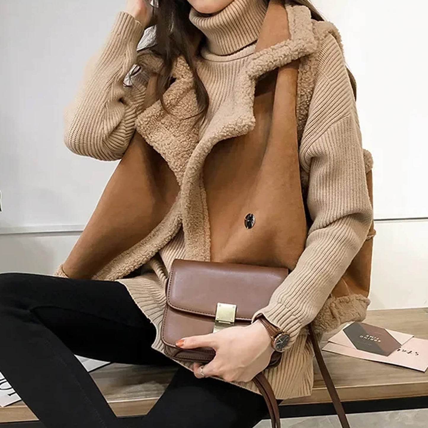 Shearling Gilet with Soft Lining