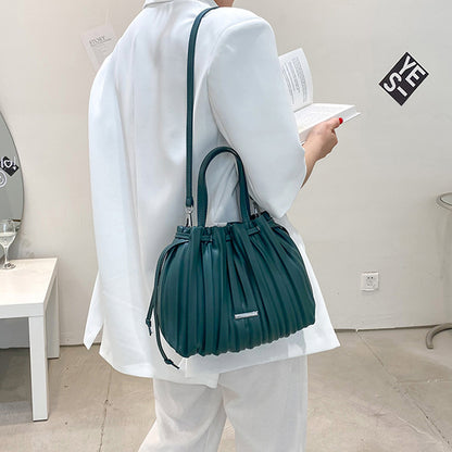 Casual Vintage Folded Wrinkled Sky Handbag