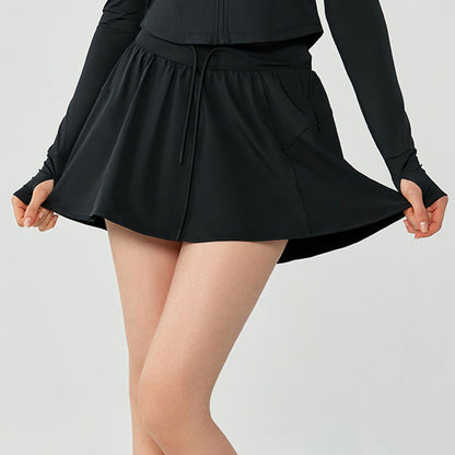 [Skirts] UV-Resistant Stretch Yoga Skirts Fake Layered Workout Anti-Slip Activewear