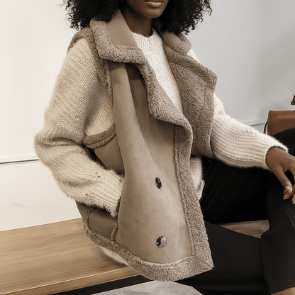 Shearling Gilet with Soft Lining
