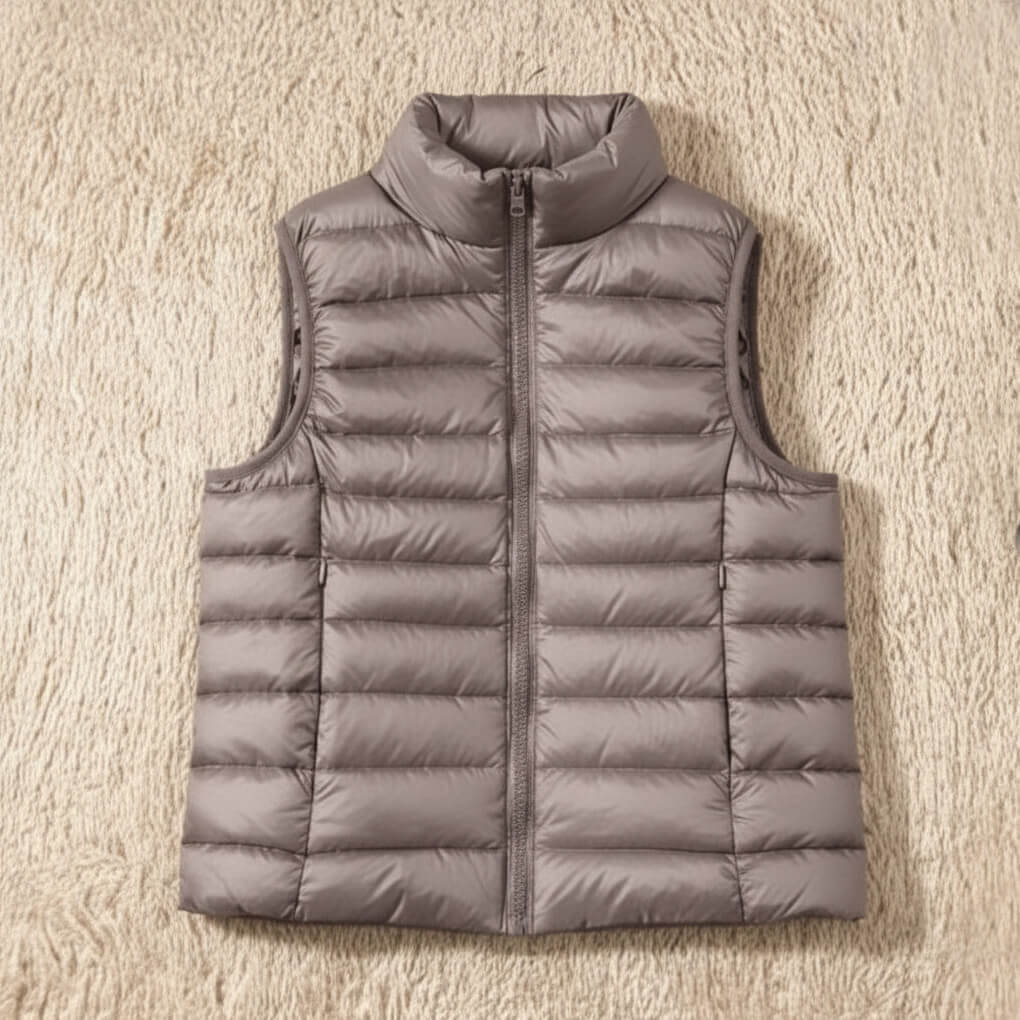 Feather‑Light Petite Puffer Gilet for Women