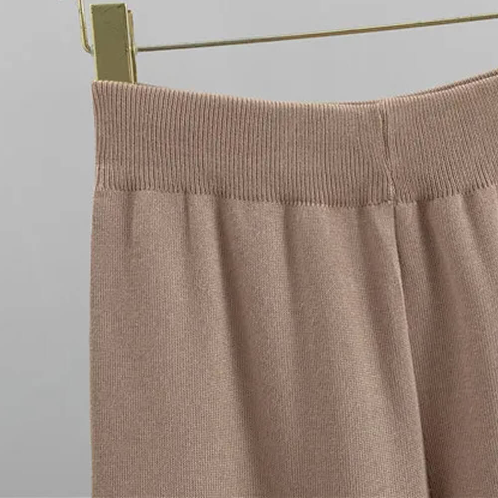 Abstract Knit Cardigan & Wide‑Leg Lounge Co‑ord