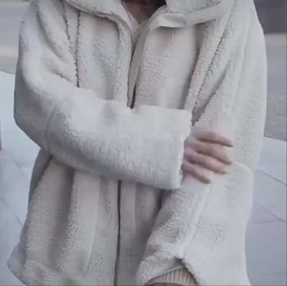 High‑Neck Wool Coat, Tailored for Windy Days