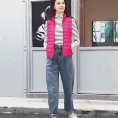 Feather‑Light Petite Puffer Gilet for Women