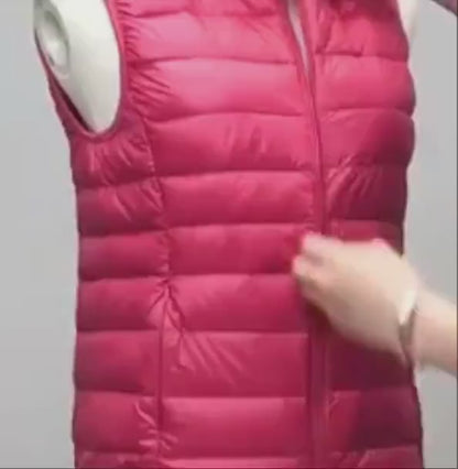 Feather‑Light Petite Puffer Gilet for Women