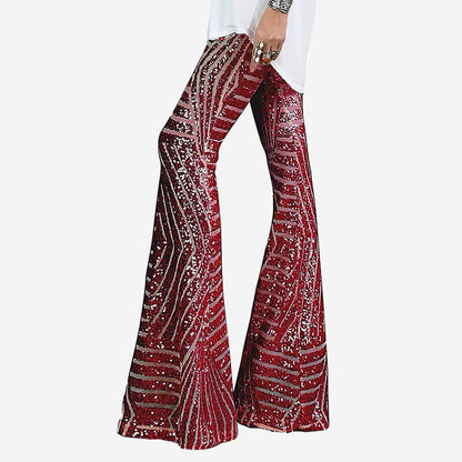 Relaxed Fit High Rise Wide Leg Pants
