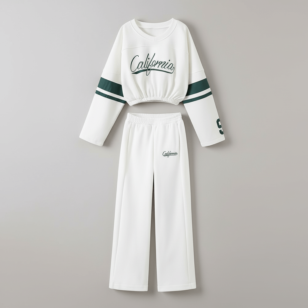 Cropped Sweat Top & Joggers Co‑ord Set