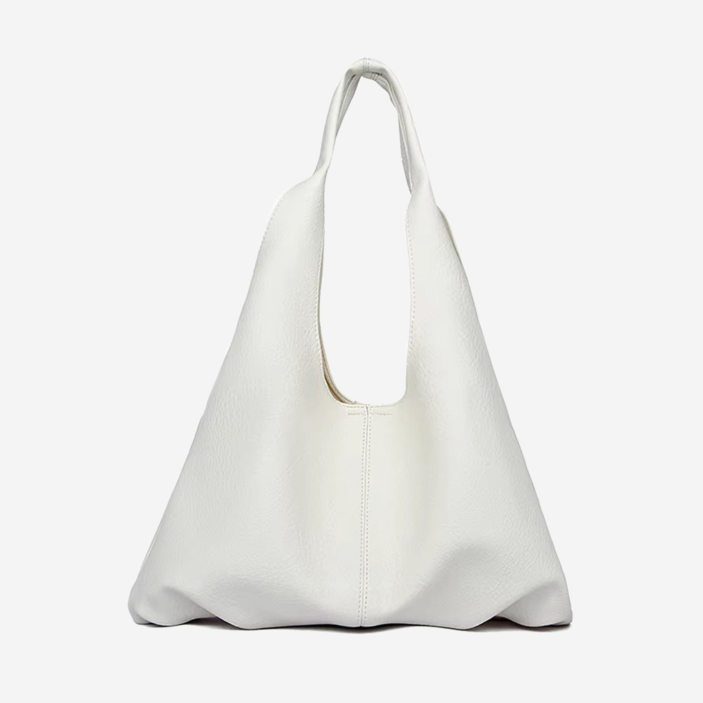 Triangular Soft Leather Tote Bag
