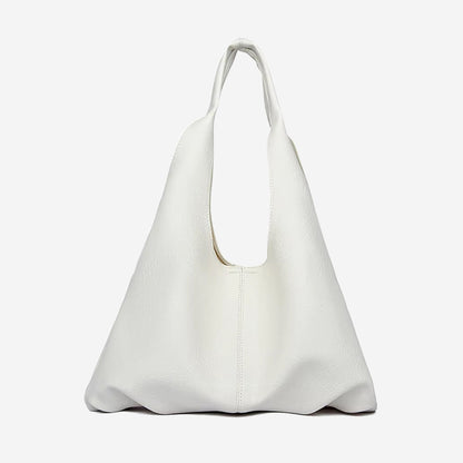 Triangular Soft Leather Tote Bag