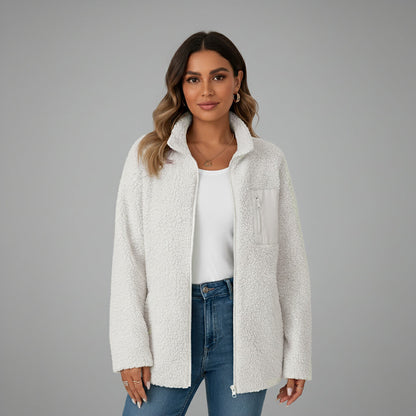 Soft Wool‑Blend Long Coat with Refined Drape